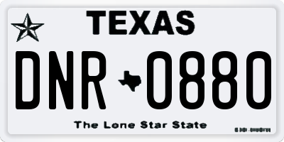 TX license plate DNR0880