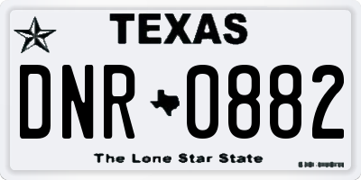 TX license plate DNR0882