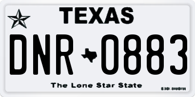 TX license plate DNR0883