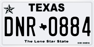 TX license plate DNR0884