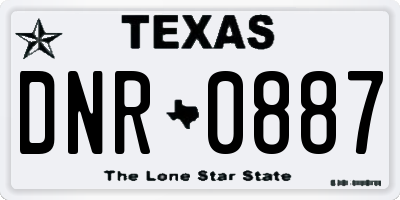 TX license plate DNR0887