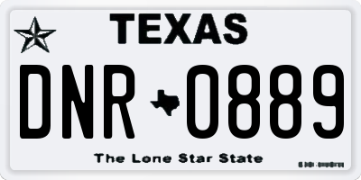 TX license plate DNR0889