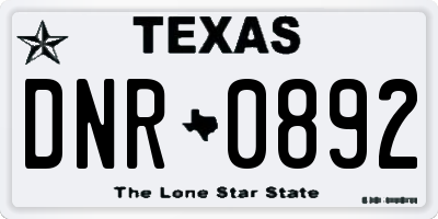 TX license plate DNR0892