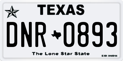TX license plate DNR0893