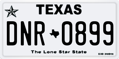 TX license plate DNR0899