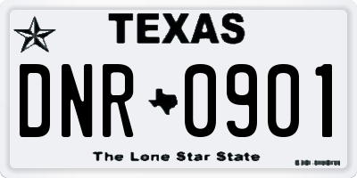 TX license plate DNR0901