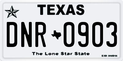 TX license plate DNR0903