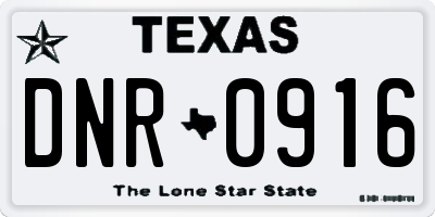 TX license plate DNR0916
