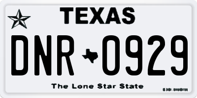 TX license plate DNR0929