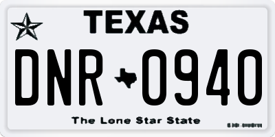 TX license plate DNR0940