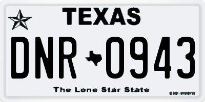 TX license plate DNR0943