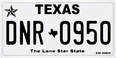 TX license plate DNR0950