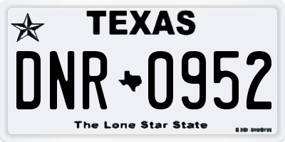 TX license plate DNR0952