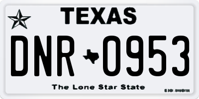 TX license plate DNR0953