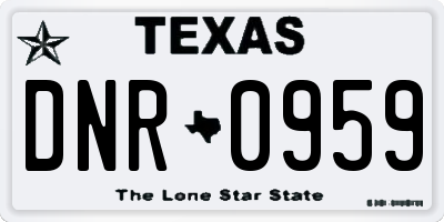 TX license plate DNR0959