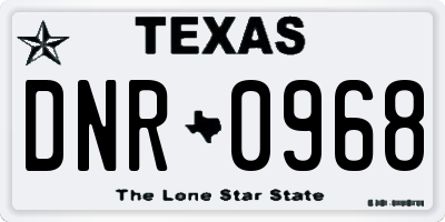 TX license plate DNR0968