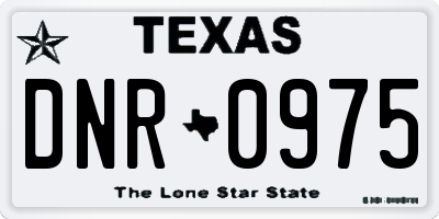 TX license plate DNR0975