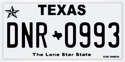 TX license plate DNR0993
