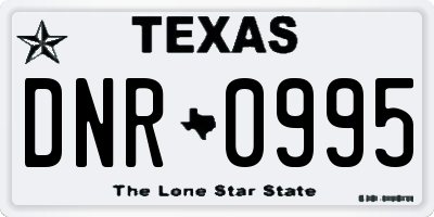 TX license plate DNR0995