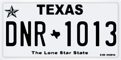 TX license plate DNR1013