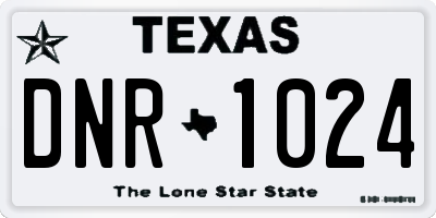 TX license plate DNR1024