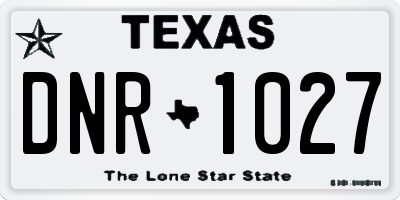 TX license plate DNR1027
