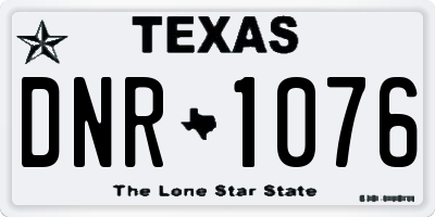 TX license plate DNR1076