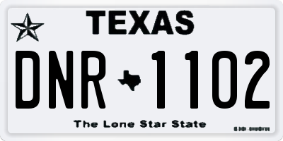 TX license plate DNR1102