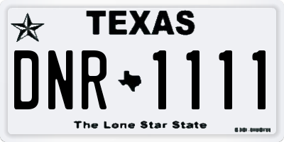TX license plate DNR1111