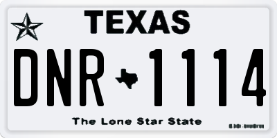TX license plate DNR1114