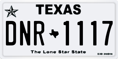 TX license plate DNR1117