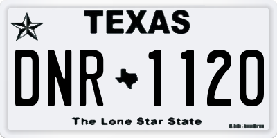TX license plate DNR1120
