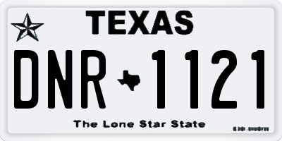 TX license plate DNR1121