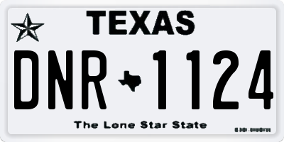TX license plate DNR1124
