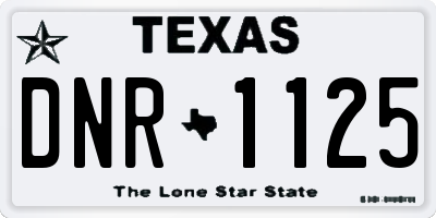 TX license plate DNR1125