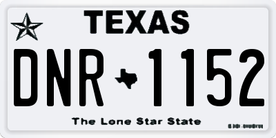 TX license plate DNR1152