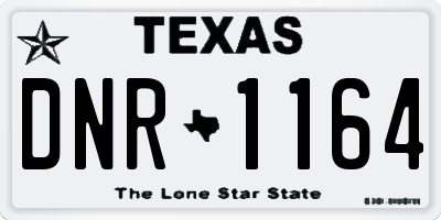 TX license plate DNR1164