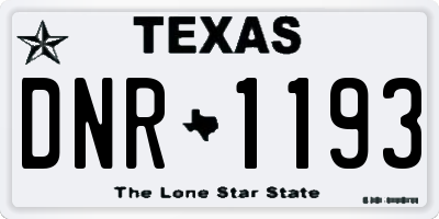 TX license plate DNR1193