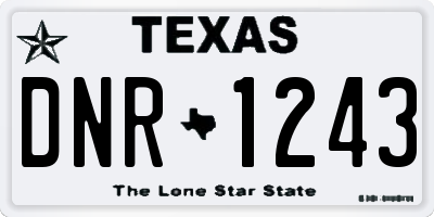TX license plate DNR1243