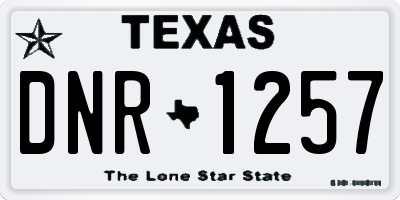 TX license plate DNR1257