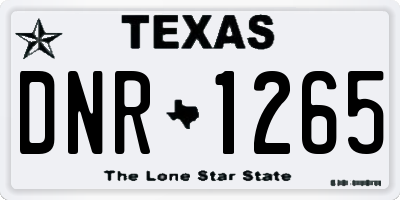 TX license plate DNR1265