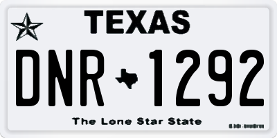 TX license plate DNR1292