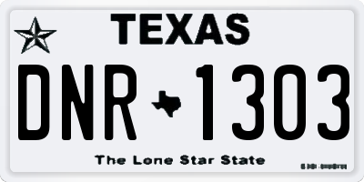 TX license plate DNR1303