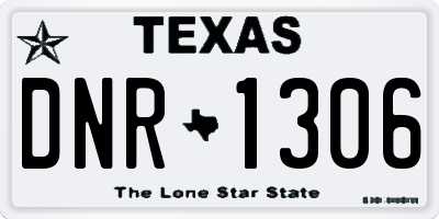 TX license plate DNR1306