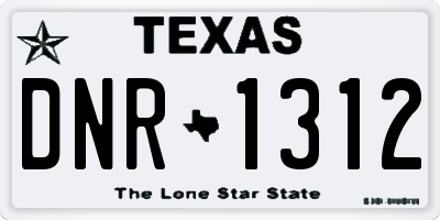 TX license plate DNR1312