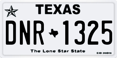 TX license plate DNR1325