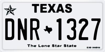 TX license plate DNR1327