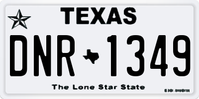 TX license plate DNR1349