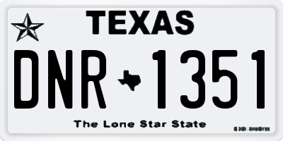 TX license plate DNR1351