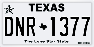 TX license plate DNR1377
